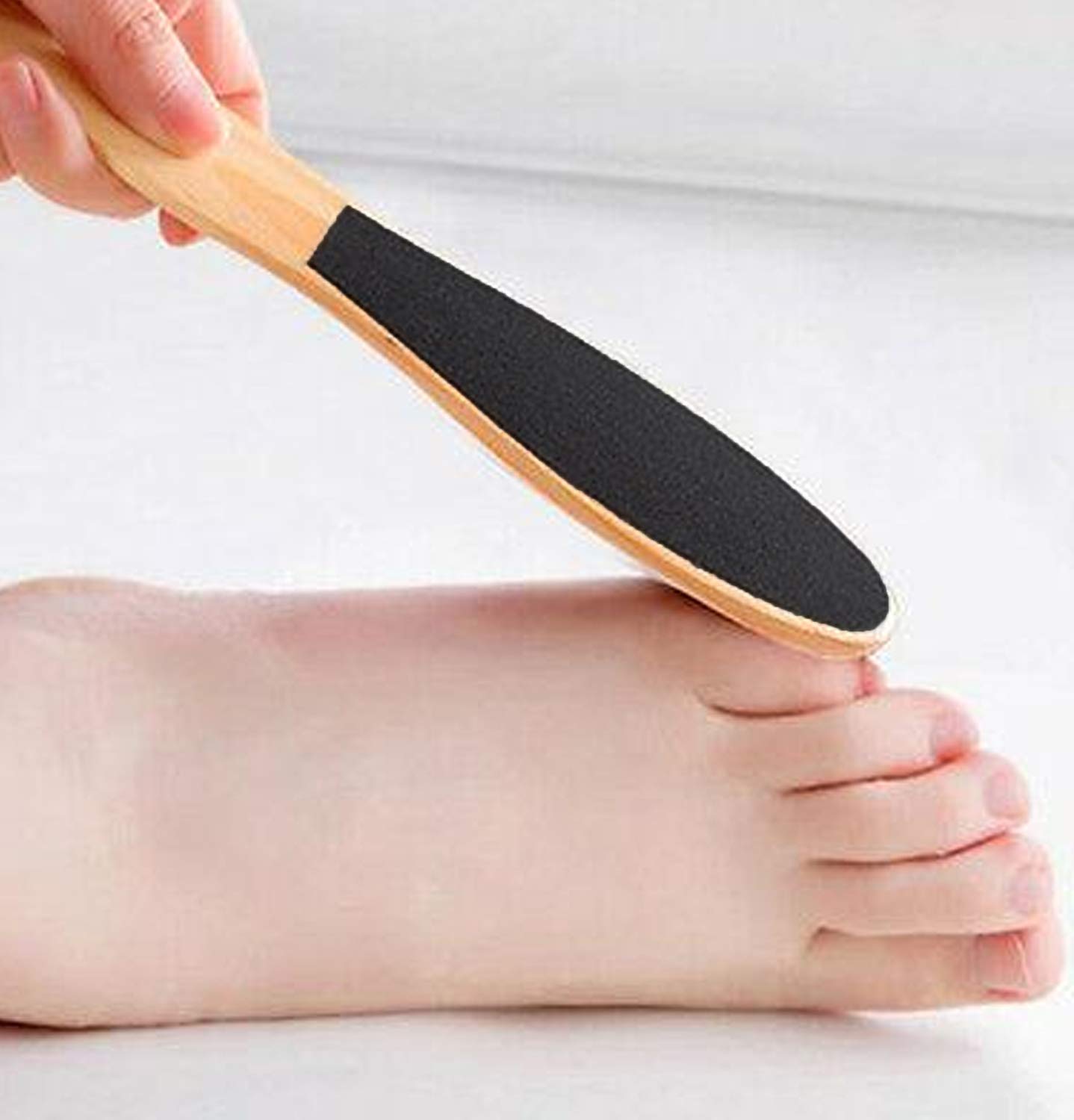 Pedicure Tools For Dead Skin Callus Remover Double Sided Wooden Scrubber